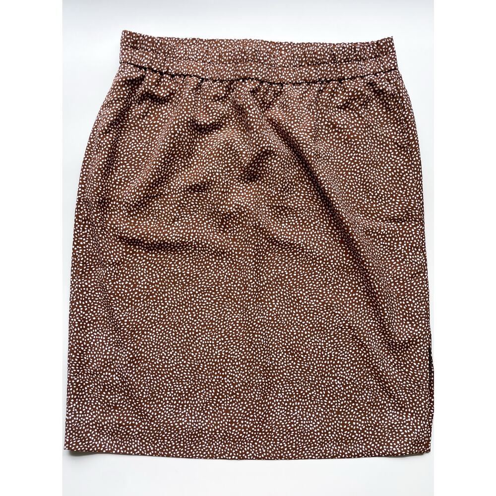 Women's J.Crew Plus Size Brown and White Speckled Skirt Size XXL